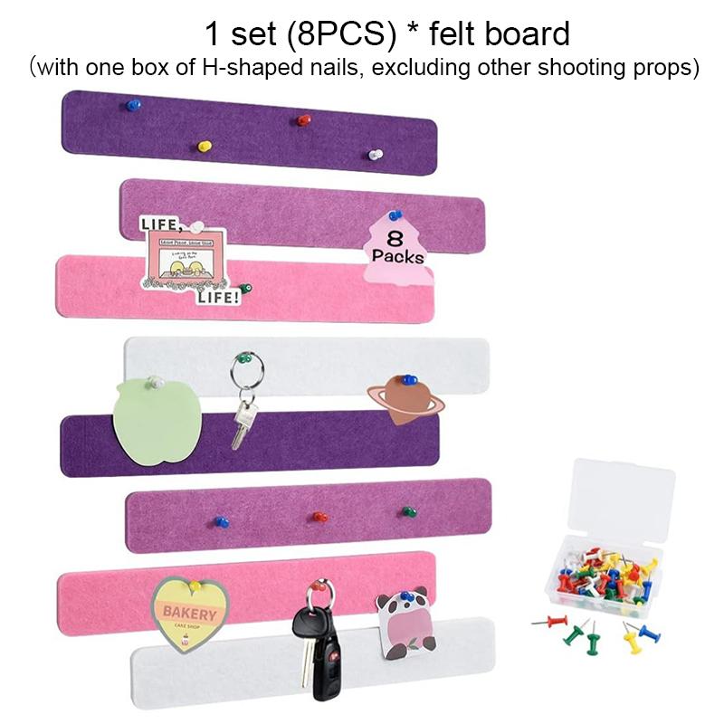 

8 шт. 3D-наклейки, длинная полоска фетра, офисная доска для заметок, креативная 33x5 см
