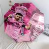 1 PC Automatic Folding Umbrella - Messi Pattern Portable Foldable Design With 8 Ribs Christmas Birthday Gifts