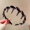 Women Headband Sparkling Rhinestones Decor Anti-slip Teeth Hair Hoop Versatile