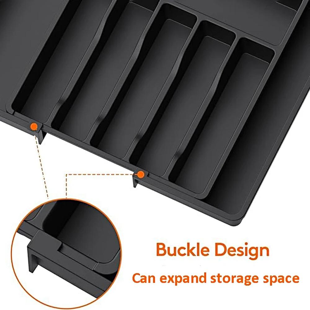 Household Expandable Cutlery Storage Box, Classified Storage Chopsticks, Spoons, Kitchen Drawers, Organized Storage