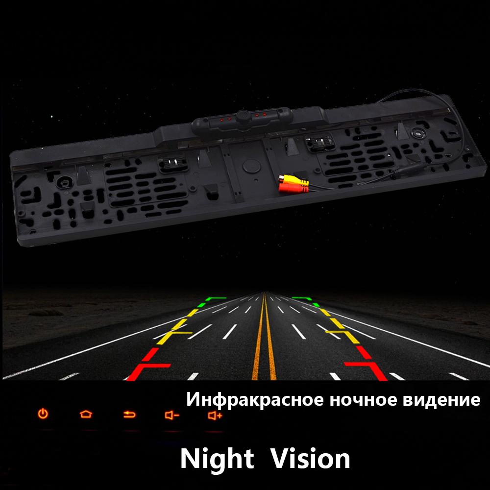 

Европейская рамка для автомобильного номерного знака с 4 ИК-светодиодами, камера заднего вида для парковки автомобиля, ассистент парковки, CCD HD ночное видение CHINA