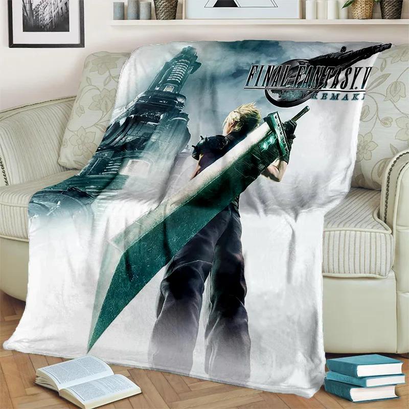 3D Final Fantasy Game Gamer FF14 HD Blanket,Soft Throw Blanket for Home Bedroom Bed Sofa Picnic Travel Office Cover Blanket Kids