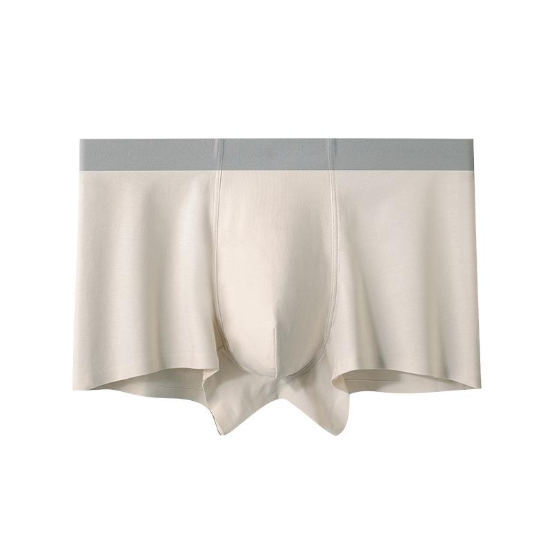 Plus Size Men's Spring and Summer Pure Cotton Breathable Antibacterial Crotch Sports Briefs