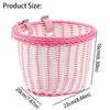 Adjustable Leather Straps Front Handlebar Basket Handwoven Cycling Handlebar Basket  Girls Bike