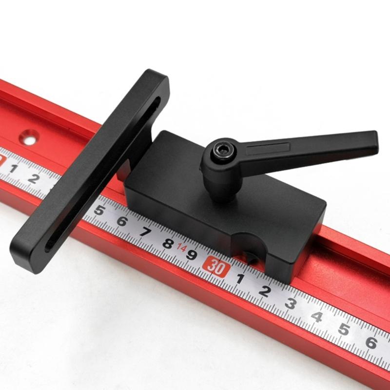 Lightweight Multipurpose Aluminum 45 Type Miter Track Stop Table Sawing Accessories T-Slot Limiter Accurate Easy Use
