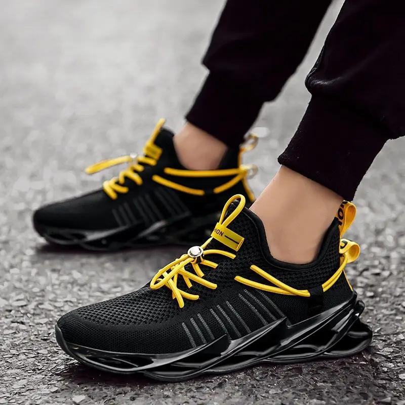 

Fashion Black Men s Casual Sneakers Cushioned Insole Running Trend 2025 Athletic Jogging Size 9 Breathable Low Price Male Sports Shoes 44