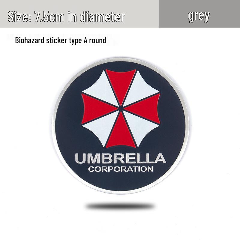 Creative Metal Car Stickers: Biochemical Crisis Scratch Cover & Umbrella Design