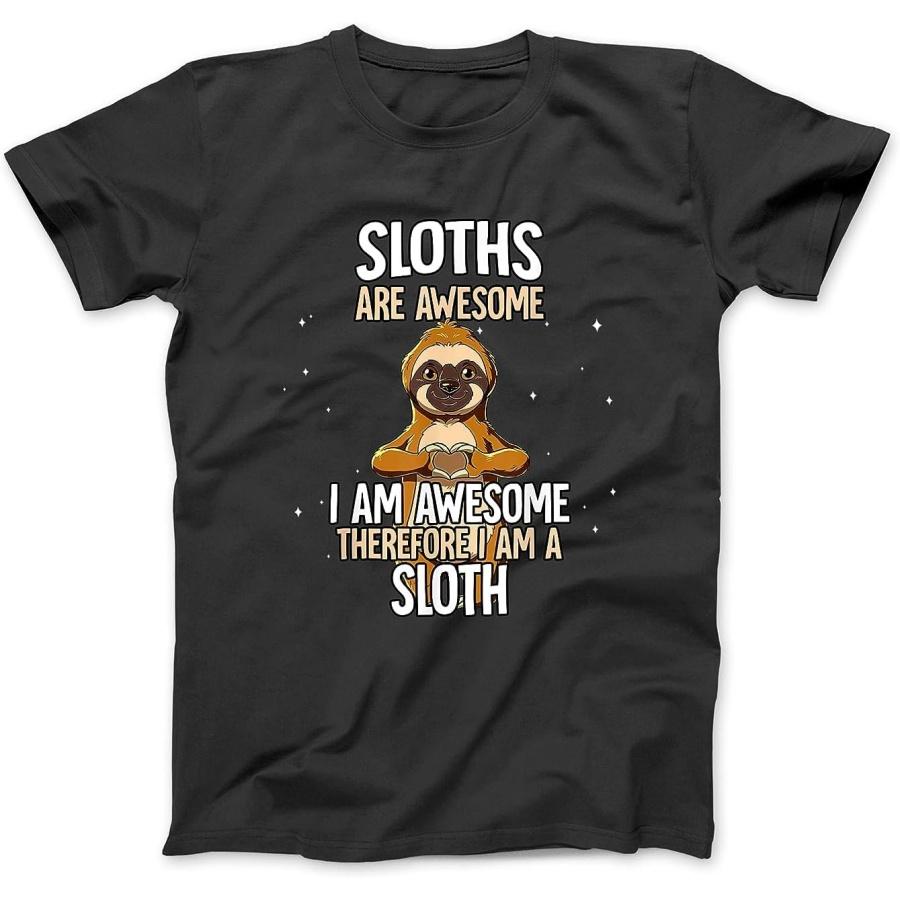 Sloths are Awesome Sloth T-Shirt Sweatshirt Hoodie Tanktop for Men Women Kids Black XXXXXL разноцветный
