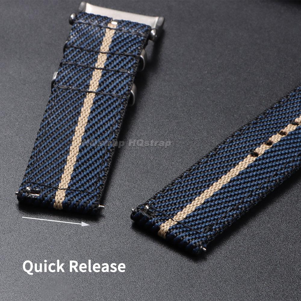 Sportovní vojenský nylonový řemínek na hodinky 20 mm 22 mm pro Seiko s rychloupínáním Univerzální plátěný náramek pro Omega Pánské chytré hodinky Řemínek na zápěstí