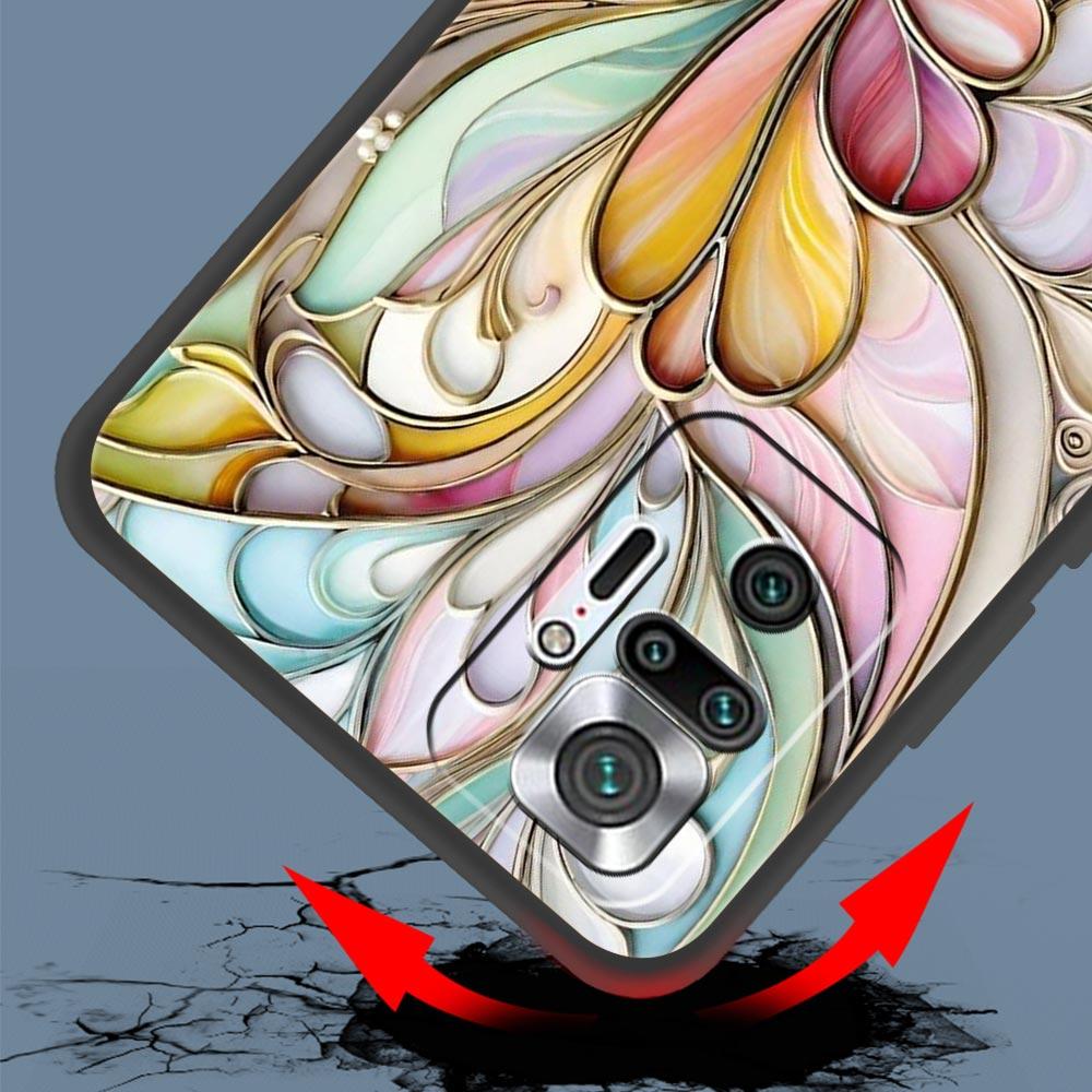 Fashion Flower Pattern Phone Case For Xiaomi Redmi Note 14 13 5G 10 11 12 Pro Plus 4G 14C 13C 12C 10C Black Cover