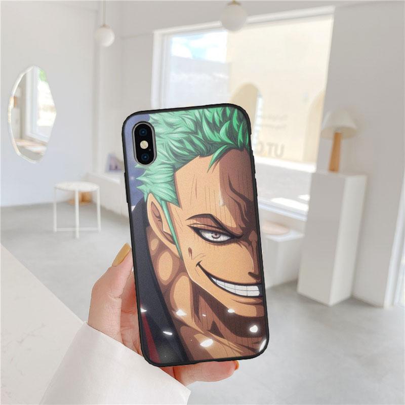 FM50 Zoro One Piece Soft Shell Phone Case for Samsung Galaxy S20 S21 S22 Ultra FE + Plus A21S A22 A24 A25 A26 A30 A30S A31