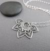 Bohemian Mandala Pendant Necklace With Flower Petal Design For Women Jewelry