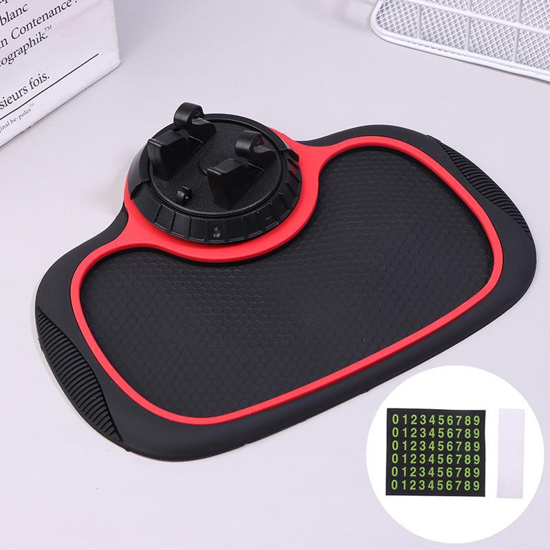 Biltelefonholder Pad Matte Med Parkeringsnummerplate Auto Dashbordpute Bil Dashbordorganisator