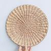 7/9Pcs/Set Boho Wall Basket Decoration Handmade Woven Round Flat Wall Hanging Decor Bohemian Decorative Rustic Rattan Seagrass Wicker Wall Art