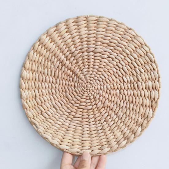7/9Pcs/Set Boho Wall Basket Decoration Handmade Woven Round Flat Wall Hanging Decor Bohemian Decorative Rustic Rattan Seagrass Wicker Wall Art