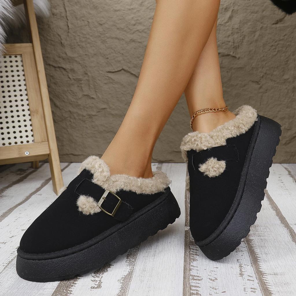 Fashion Winter Women Boots Plush Fashion Retro Cotton Shoes Women Flat Sole Platform Slippers Women New Trend Luxury Comfortable Boots
