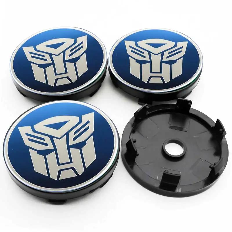 4Pcs Car Transformers Emblem Hub Center Cover Wheel Sticker for Ford Mustang Mercedes Benz Volkswagen golf BMW audi Tesla FIAT