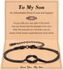 Men Bracelets To My Men/Husband/Son Bracelet Black Love Knot Bracelet Jewelry Christmas Birthday Anniversary Valentine Gift