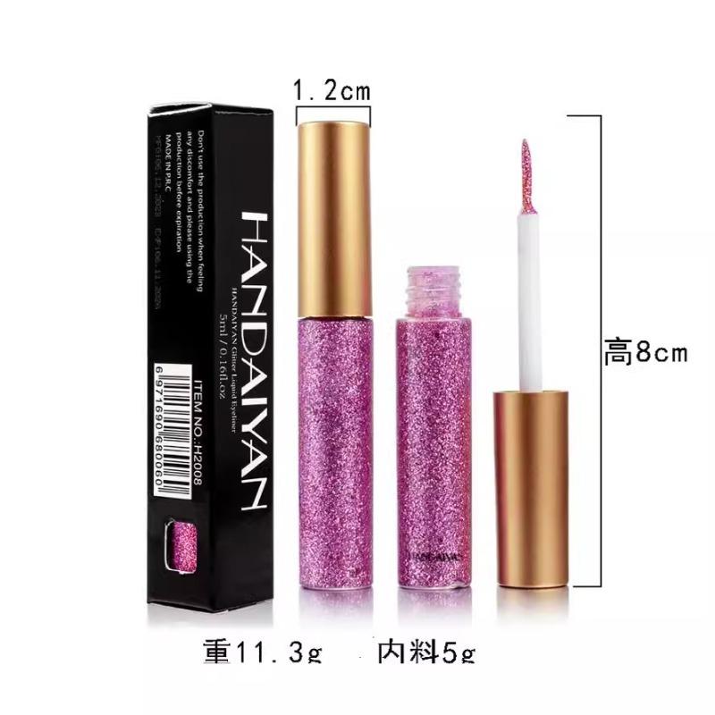 Flüssiger Lidschatten Make-up Nachtclub Bühnen Make-up Blendende Farbe Schimmernde Pailletten Blinker Flüssiger Lidschatten