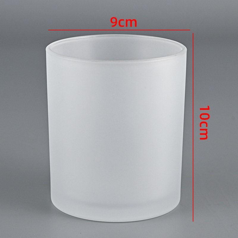Colored Glass Aroma Candle Jar with Lid