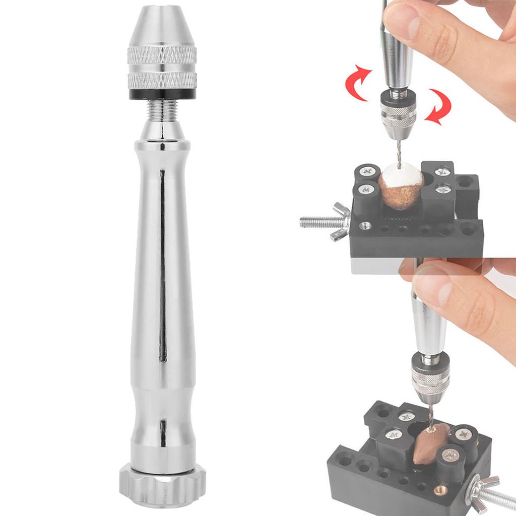 Pin Vise Hand Manual Drill Portable DIY Tool Jewelry Watch Repair Drilling Tool