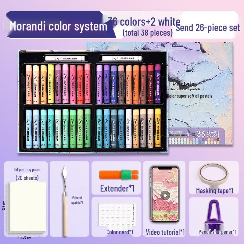 Super Soft Oil Pastel Set with Brush & Scraper Tools - Perfect Crayons for Kids' Birthday Gifts & DIY Projects