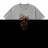 T-SHIRT NERA OPETH TREE Design Gotico Unico con Stampa Dettagliata e Simbolica per la Moda Uomo vintage Lavata Elasticizzata