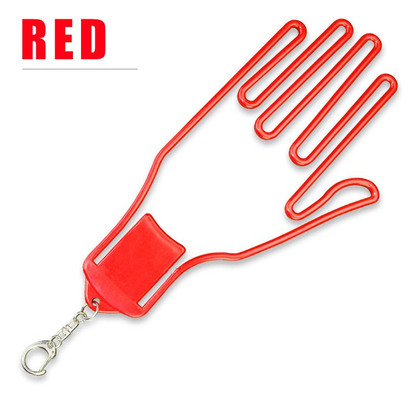 

ABS Plastomer Portable Golf Glove Hanging Bracket with Backpack Carabiners Golf Anti-Sweat Glove Hard Holder красный