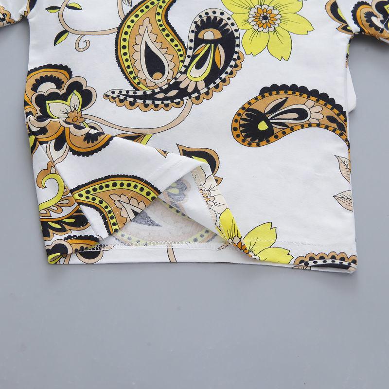 Children's Printed T-shirt Cotton Boy's Polo Shirt Stand Collar Short Sleeve T-shirt Printed Short Sleeve Shirt Trendy Top Korean Style Casual T-shirt