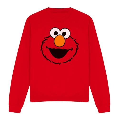 Sesame Street Unisex Adult Full Face Elmo Sweatshirt