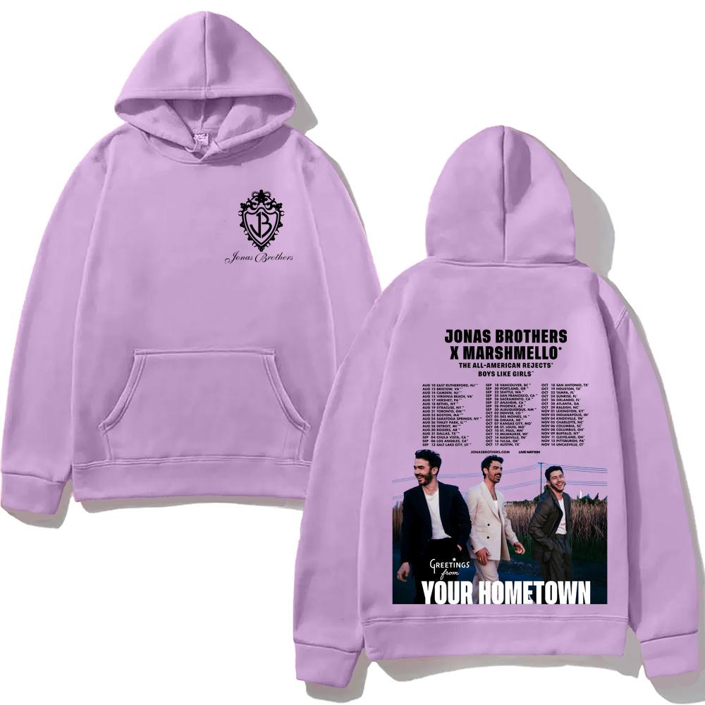 

Jonasbrothers NEW TOUR Hoodie Graphic Print Punk Sweatshirt YOUR HOMETOWN TOUR 2025 Popular Clothing Sudaderas Unisex Pullovers 3XL