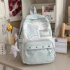 Schoolbag Sweet Wind Milk Blue Striped Stars Student Backpack Korean ins Vitality Age Reduction Travel Small Backpack