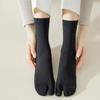 Thin Split Toe Sock Solid Color Mid-Calf Socks Japanese Style Tabi Toe Socks  Girls