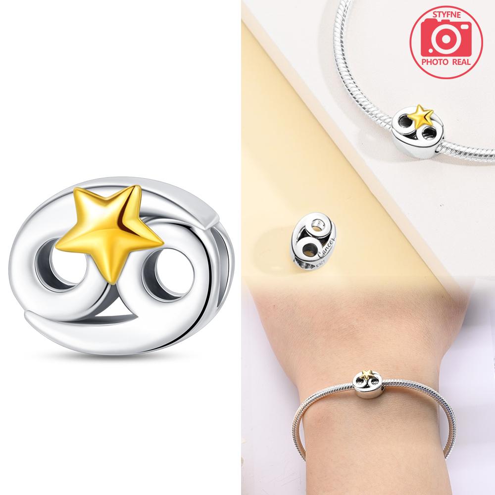White Twelve Zodiac Beads Copper Colors For Charms Copper Colors Original Bracelet For Jewelry Making