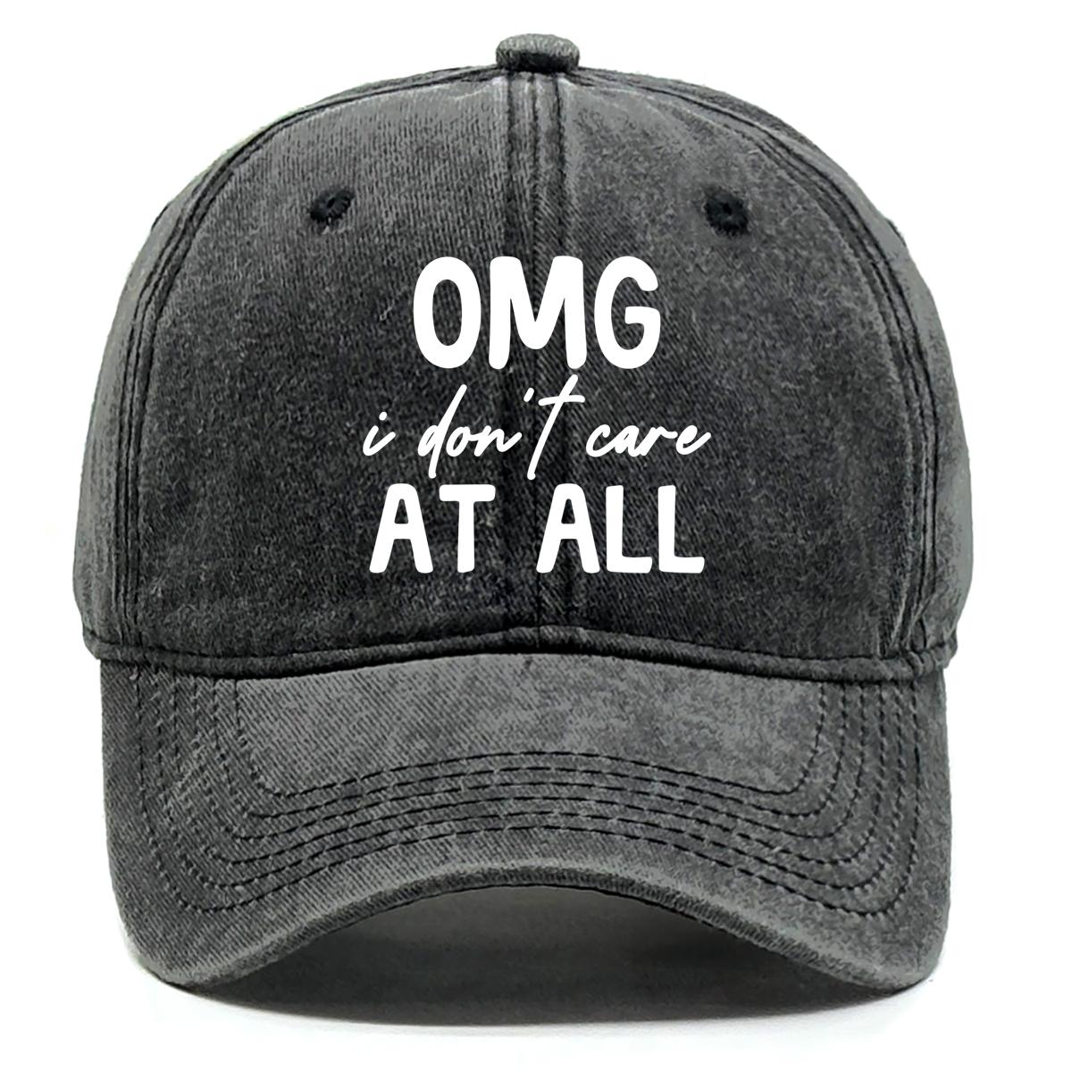 “I Don t Care At All” Unisex Snapback Baseball Caps Dad Hat Adjustable Buckle Headwear Sun Hat Ideal Choice For Casual Wear