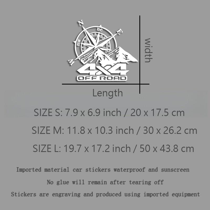 Off-road mountain compass creative&funny stickers for cartoon fans&lover,high quality for car trucks motorcycles &laptops