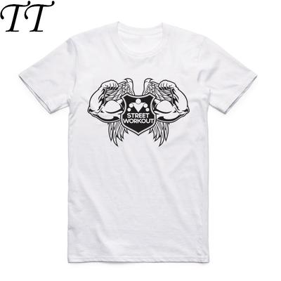 2019 Men Print Street Workout Fashion T-shirt O-Neck Short Sleeves Summer Fitness Bar Brothers Homme T Shirt Streetwear