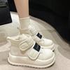 Warm Thick-soled Snow Boots for Women 2025 New Winter Velcro Velvet High-top Cotton Shoes Fashion Bread Short Boots for Women