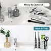 Stainless Steel Bathroom Toothbrush Holder Toothpaste Holder Stand Bathroom Accessories Organizer