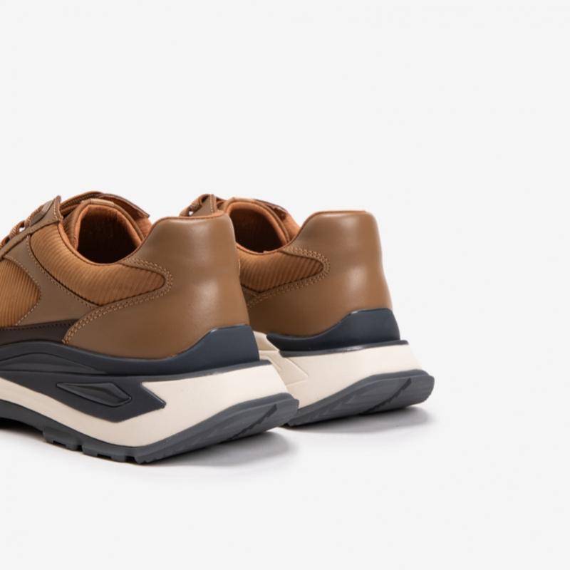 ESquire Men S Cowhide Sporty SneakerS Light Brown