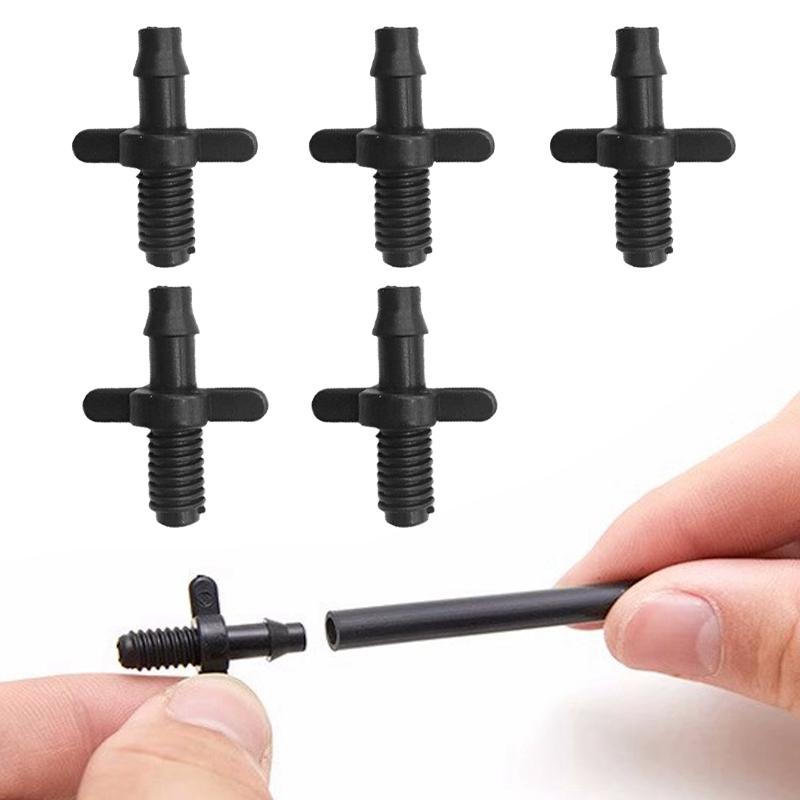 50PCS 4/7mm Hose Connector Tee Elbow Straight Connector Garden Water Pipe Joints Greenhouse Drip Irrigation System Fittings