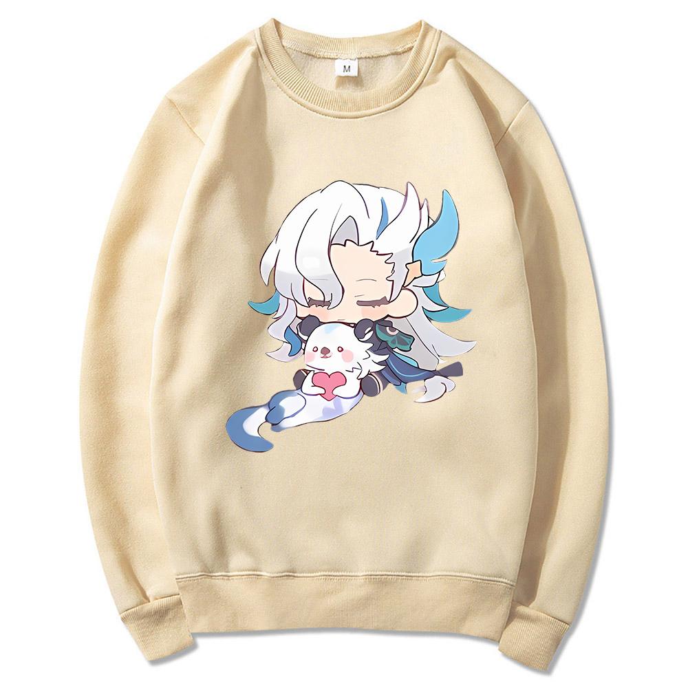 Genshin Impact Neuvillette Hanorac anime unisex Hanorac clasic clasic Harajuku Îmbrăcăminte bărbați și femei Clasic simplu la modă