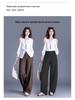 Neuer Eingang Schlankmachende High-Waist Hosen mit Fall - Vielseitiges Schlankes & Weiter Bein Design für Freizeitkleidung