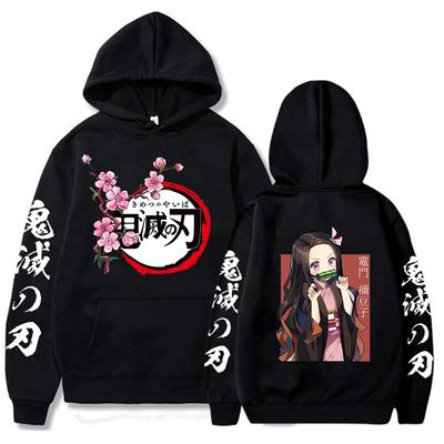 Japan Anime Kawaii Demon Slayer Kamado Nezuko Manga Hoodies Sweatshirts Tops Truien Streetwear Unisex Cartoon sweatshirt