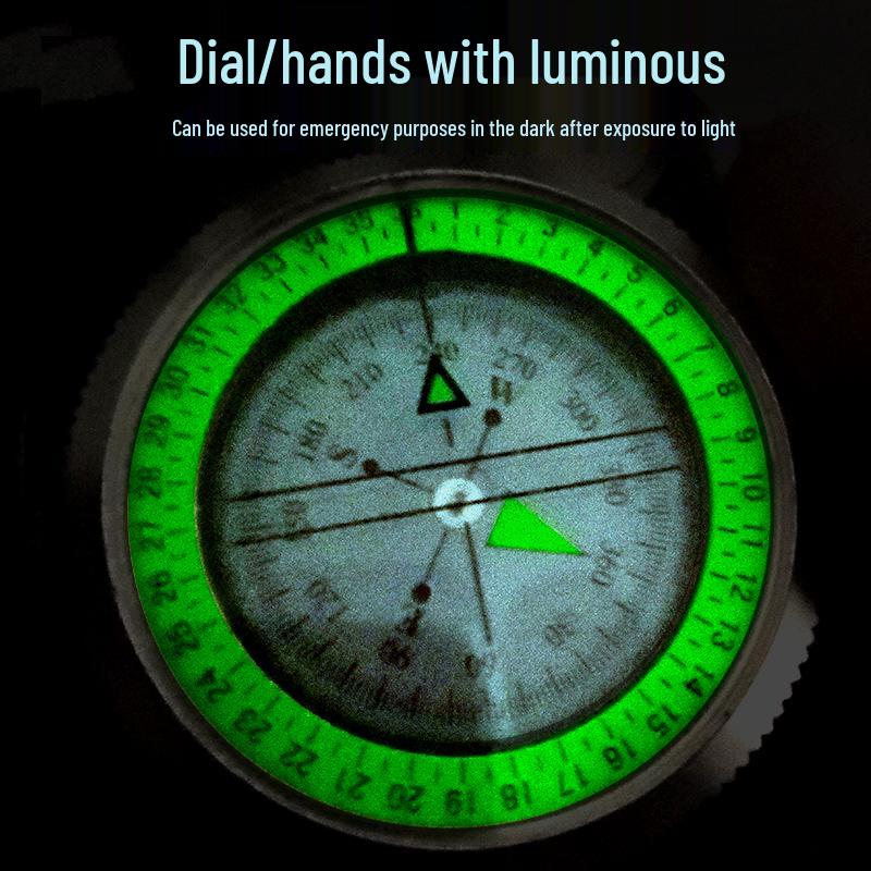 K4074 Hochpräziser Multifunktions-Leuchtkompass für den Außenbereich mit Neigungsmesser