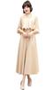 EightSTAR Wedding Party Long Midi High Neck Lace for Women In Their and 40s Champagne Dress A-Line Dress, Dress, After-Party Dress, Dress, Dress,