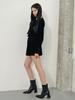 MUSE BY ROSE Evelyn Velvet Balloon Shorts (Black)
