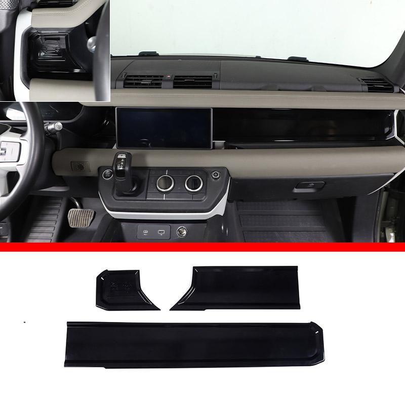ABS Black For Land Rover Defender 90 110 2020-23 Car Interior Central Control Protection Cover Decorative Patch Car Accessories
