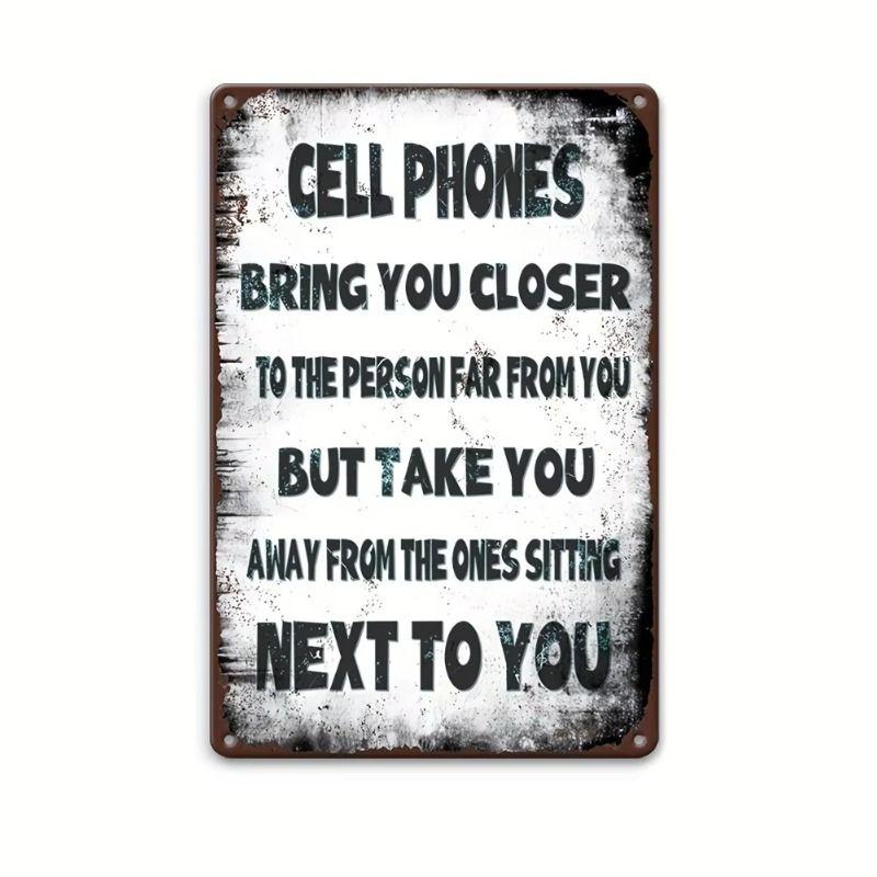 Retro Metal Wall Art for Office Living Room Outdoor, 8x12 Inch