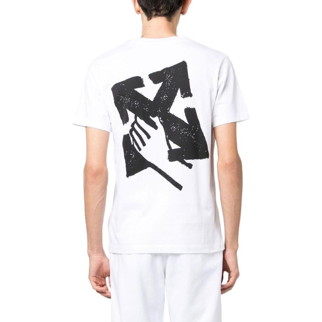 Off-White Hand Arrow Slim T-Shirt White/Black Men Tops OMAA027S23JER0070110